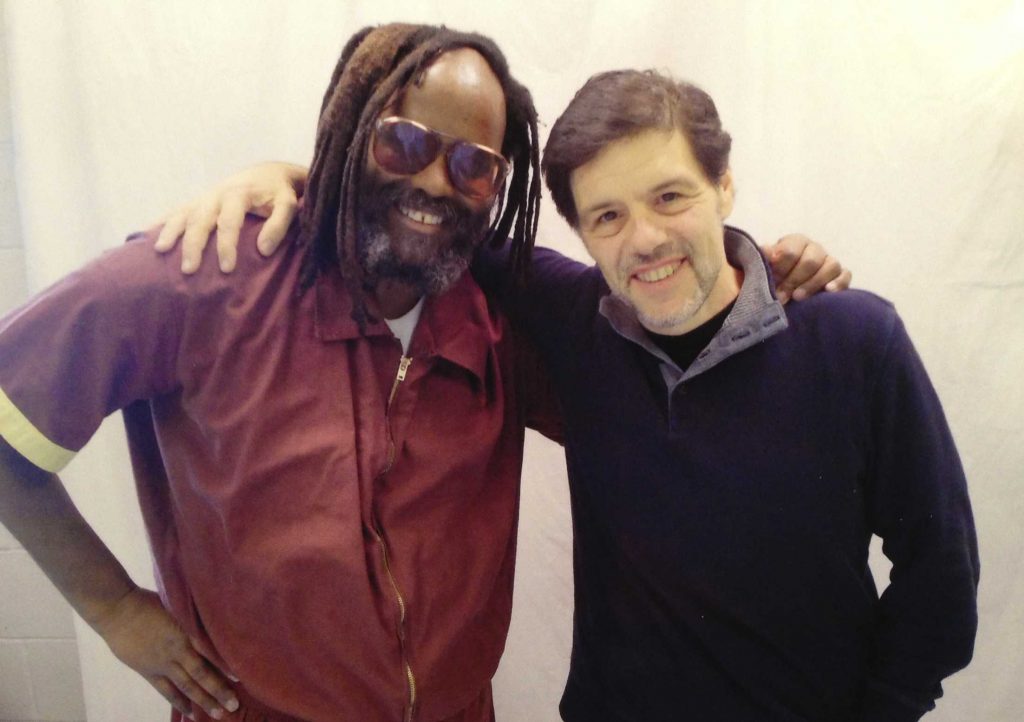 Photo of Mumia with the director, Stephen Vittoria 